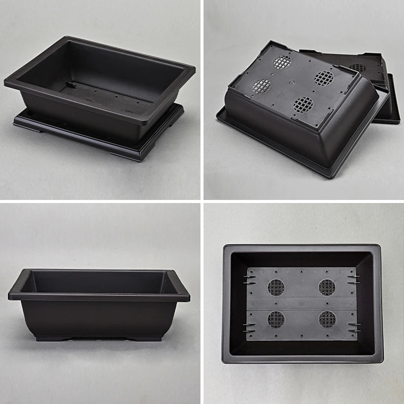 Bonsai Pots for Succulents Bonsai Vase Rectangle Plant Pots for Plants Outdoor Garden Pot Flowerpots Tray Garden Supplies
