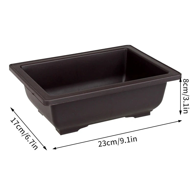 Bonsai Pots for Succulents Bonsai Vase Rectangle Plant Pots for Plants Outdoor Garden Pot Flowerpots Tray Garden Supplies