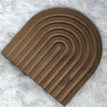 Wooden Wave Arch Shaped Cutting Board Boho Style Decorative Wooden Cutting Board Home Decor for Kitchen Dining Room Living Room