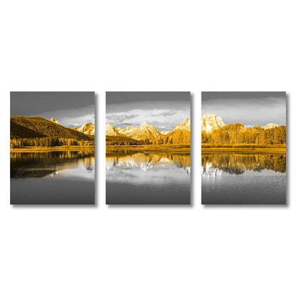 3PCS Frameless Canvas Paintings Sunset Sea Beach Natural Landscape Poster and Prints Wall Art Picture for Living Room Home Decor