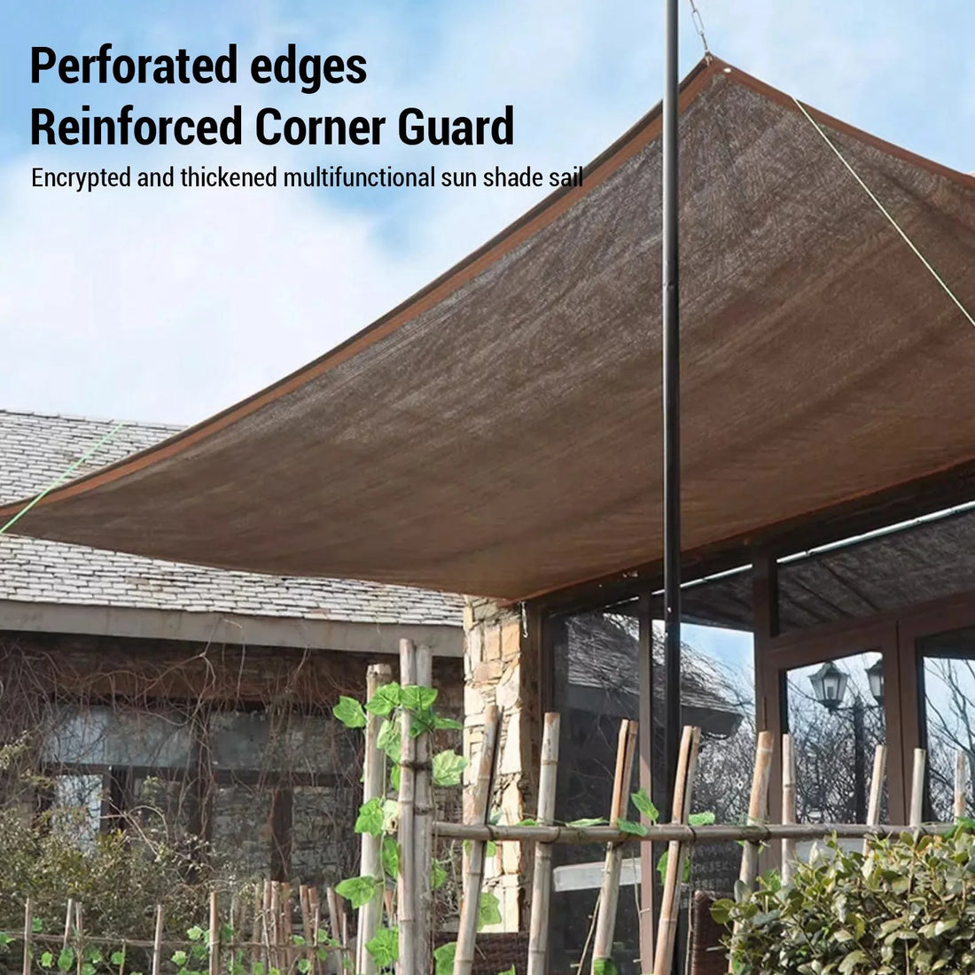 Sunblock Shade Neting Lightweight Wearproof Shade Cover Canopy 9.84x9.84ft Easy To Set Up Polyethylene for Patio