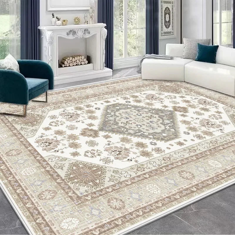 Art Persian Carpet Luxury Ethnic Style Living Room Carpets Bohemian Decoration Bedroom Rug Comfortable Soft Machine Washable Rug