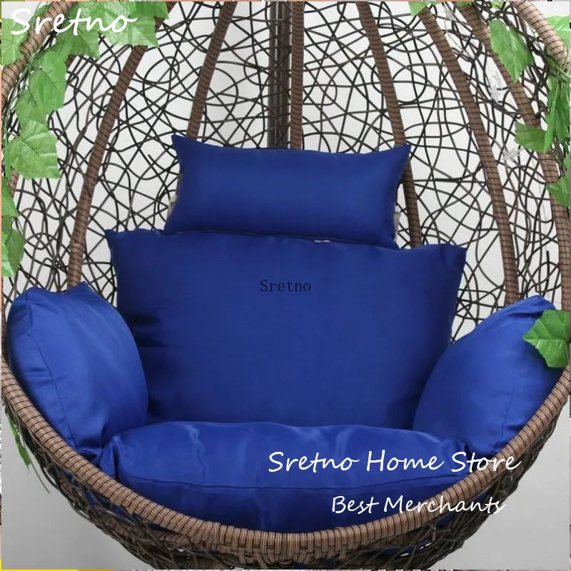 Outdoor Waterproof Hanging Basket Chair Seat Cushions Swing Egg Chair Cushion Patio Large Round Pad Thickened Chair Cushions