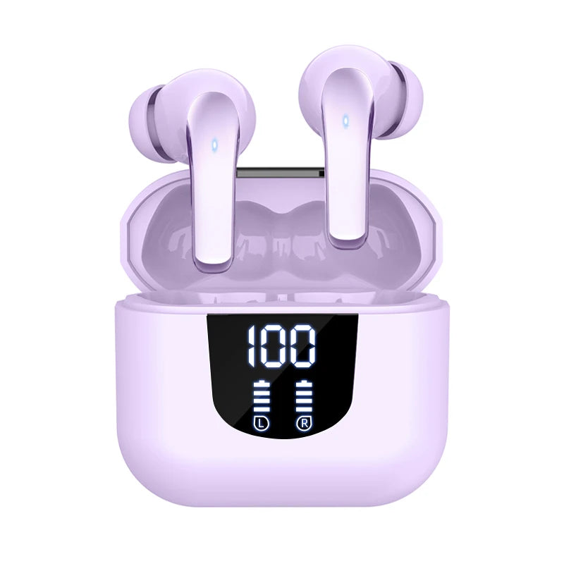 144 language instant translation 2025 new cross-border Bluetooth earphones with true wireless digital display screen,