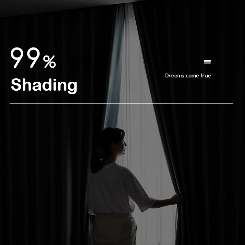 Modern Thermal Insulated Noise Reducing 100% Blackout Curtains for Bedroom Living Room Luxury Drapes Prague Style Custom Decor