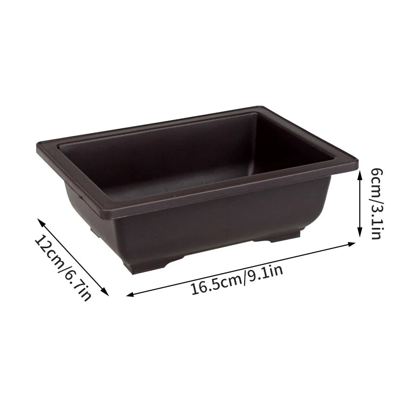 Bonsai Pots for Succulents Bonsai Vase Rectangle Plant Pots for Plants Outdoor Garden Pot Flowerpots Tray Garden Supplies