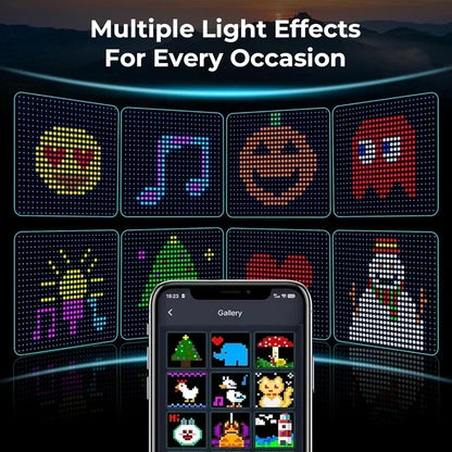 1/2PCS Smart LED Curtain Lights LED Fairy Lights App Control Music Sync DIY Pattern Waterproof for Indoor Outdoor Party Decor