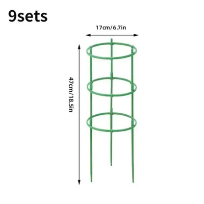12 Set Plant Support Pile Half Round Climbing Vines Stake Bonsai Fixing Rod Garden Plant Stake Holder Flower Ring Support Rack