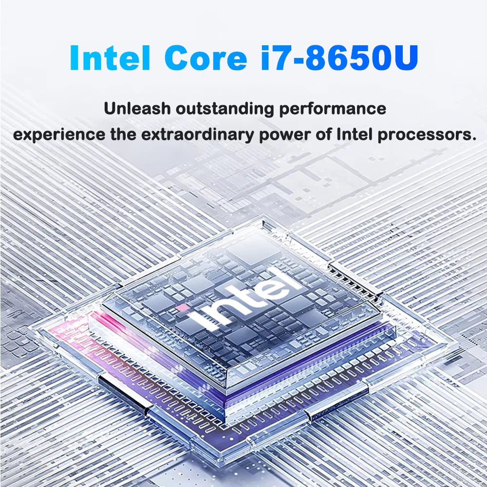 14.1"Laptop Computer PC Intel Core i7 8650U Atom 3950 Ultra slim Notebook 12GB RAM 1TB 2TB SSD Office Study Windows 11 1920*1080