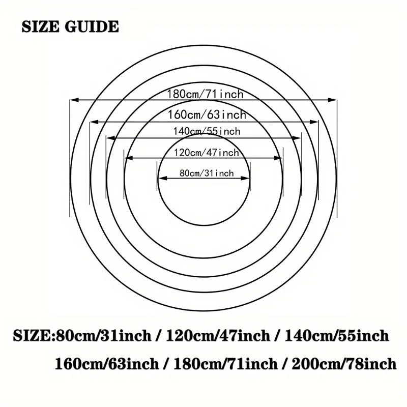 Spiral Stone Mat, Durable Polyester, Hand-Washable &amp; Fade-Resistant, Stylish Round Area Rug for Outdoor/Indoor