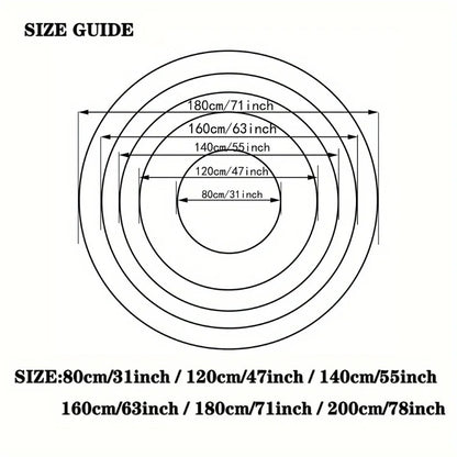 Spiral Stone Mat, Durable Polyester, Hand-Washable &amp; Fade-Resistant, Stylish Round Area Rug for Outdoor/Indoor