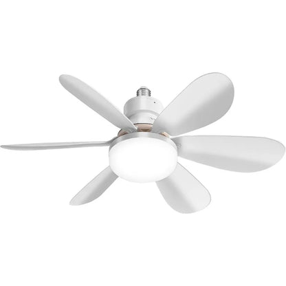 Ceiling Fans with Light Low Profile LED Socket Fan Lamps 3 Colors Dimmable Lighting for Bedroom Kitchen Garage Living Room