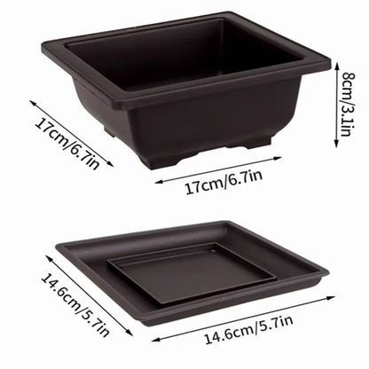 Bonsai Pots for Succulents Bonsai Vase Rectangle Plant Pots for Plants Outdoor Garden Pot Flowerpots Tray Garden Supplies
