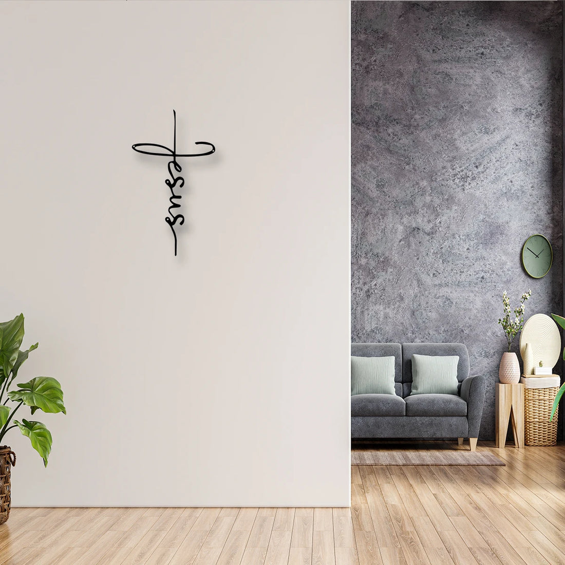 1pc Jesus Metal Signs Black Silhouette Hanging Plaque Dining Room Kitchen Cafe Wall Decoration Cutout Boards