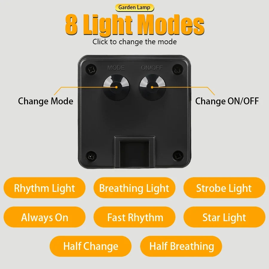 20 in 1 LED Solar String Light 8 Modes Waterproof Garden and Courtyard Lighting for Festive Parties Weddings and Decorative Lamp