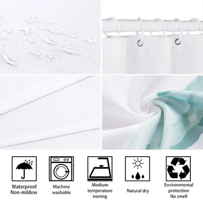 Gray Golden Crackle Marble Shower Curtain Set Modern Creative Marble Texture Fabric Bathroom Decor Curtain and Non-Slip Bath Mat