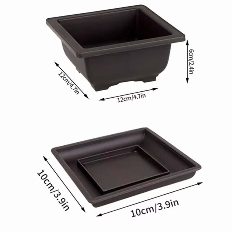 Bonsai Pots for Succulents Bonsai Vase Rectangle Plant Pots for Plants Outdoor Garden Pot Flowerpots Tray Garden Supplies