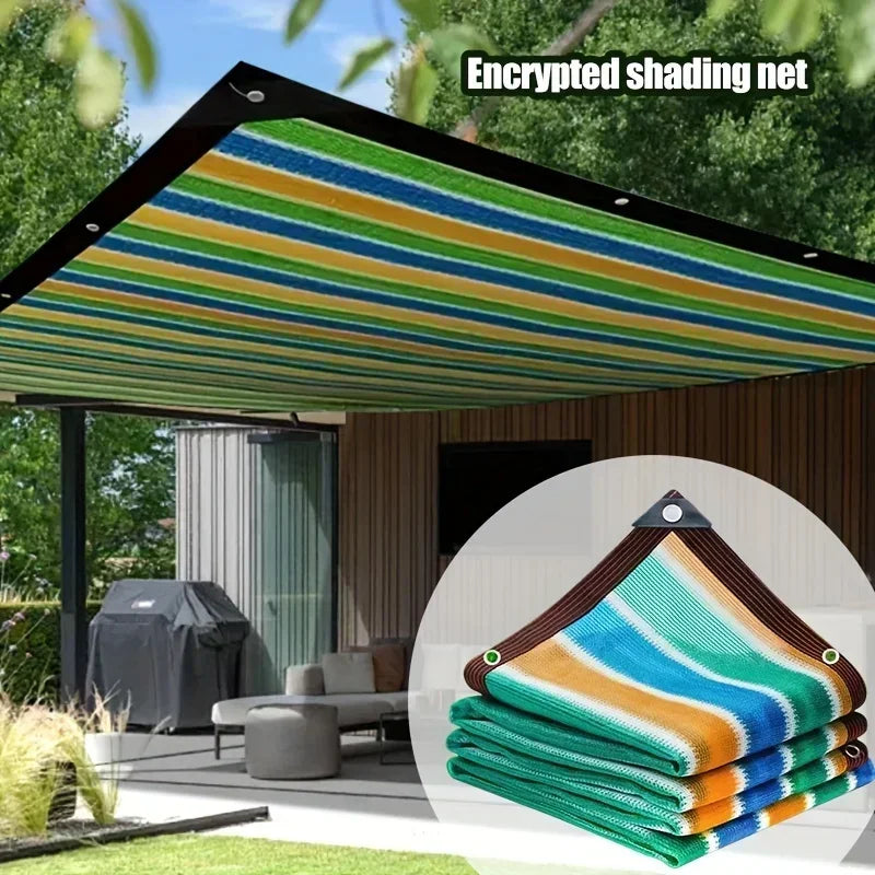 High-density breathable sunshade net - colorful and multi-size, suitable for outdoor patios, picnics, carports and garden shades