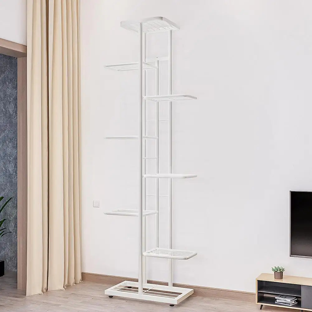 8-Tier Metal Plant Stand Indoor Outdoor 9 Potted Plant Holders Plant Shelf Flower Display Rack For Corner Balcony Patio