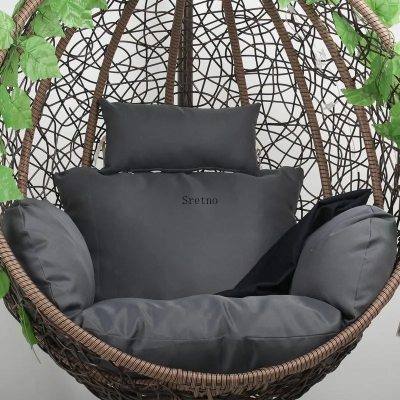 Outdoor Waterproof Hanging Basket Chair Seat Cushions Swing Egg Chair Cushion Patio Large Round Pad Thickened Chair Cushions