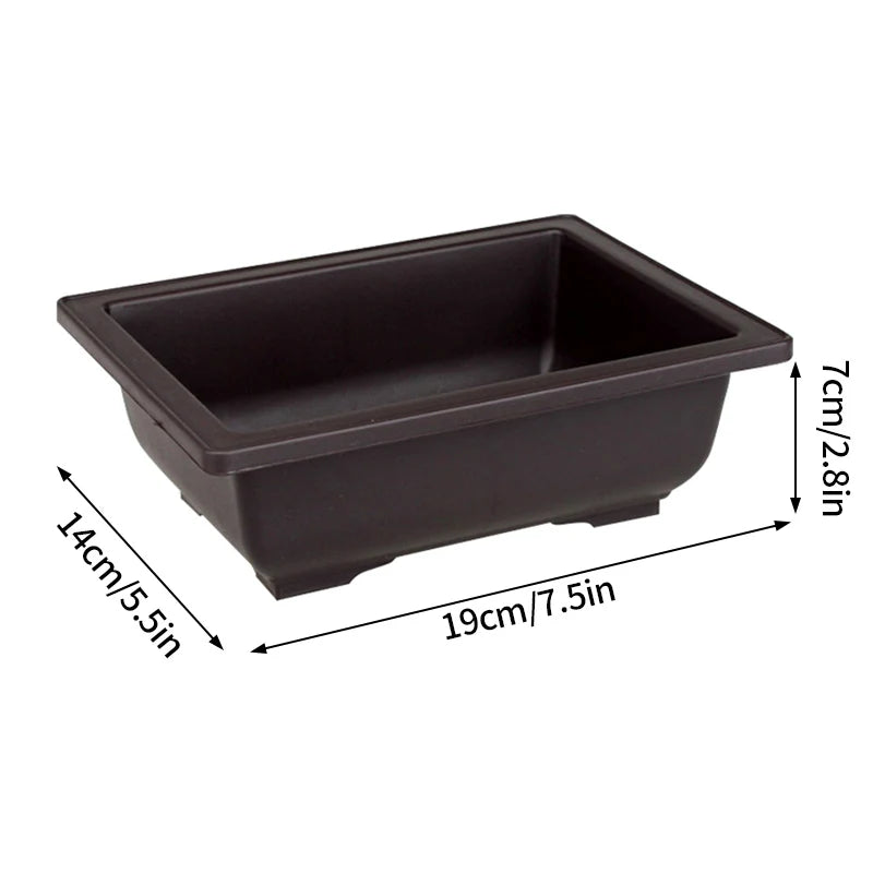 Bonsai Pots for Succulents Bonsai Vase Rectangle Plant Pots for Plants Outdoor Garden Pot Flowerpots Tray Garden Supplies