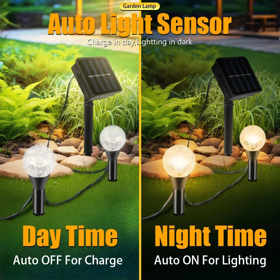20 in 1 LED Solar String Light 8 Modes Waterproof Garden and Courtyard Lighting for Festive Parties Weddings and Decorative Lamp