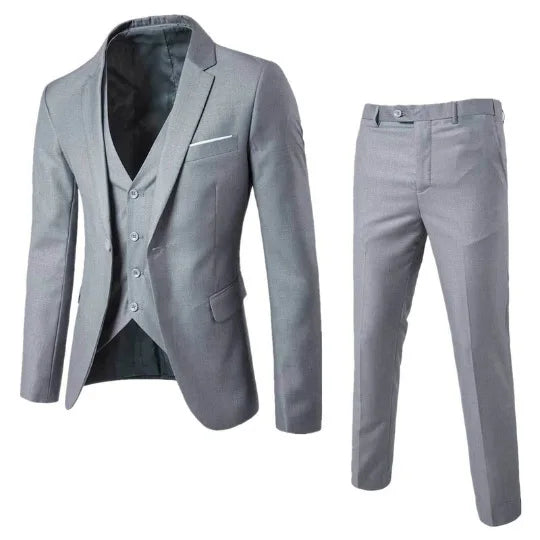 Mens Wedding Two Piece Suit Groom Best Man Slim Casual Dress