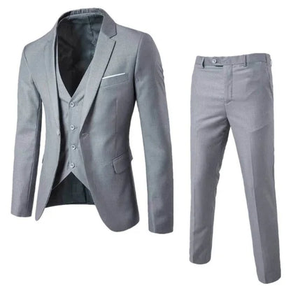 Mens Wedding Two Piece Suit Groom Best Man Slim Casual Dress
