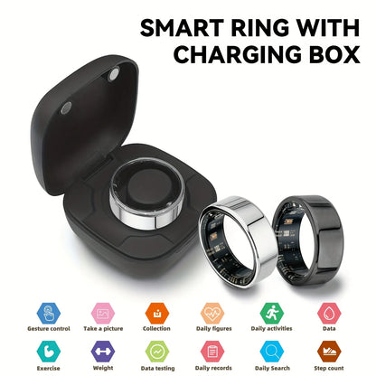 2025 New For Smart Ring Men Women, Heart Rate and Blood Oxygen Monitor Smartring IP68 &amp; 3ATM Waterproof, Multi-sport Mode