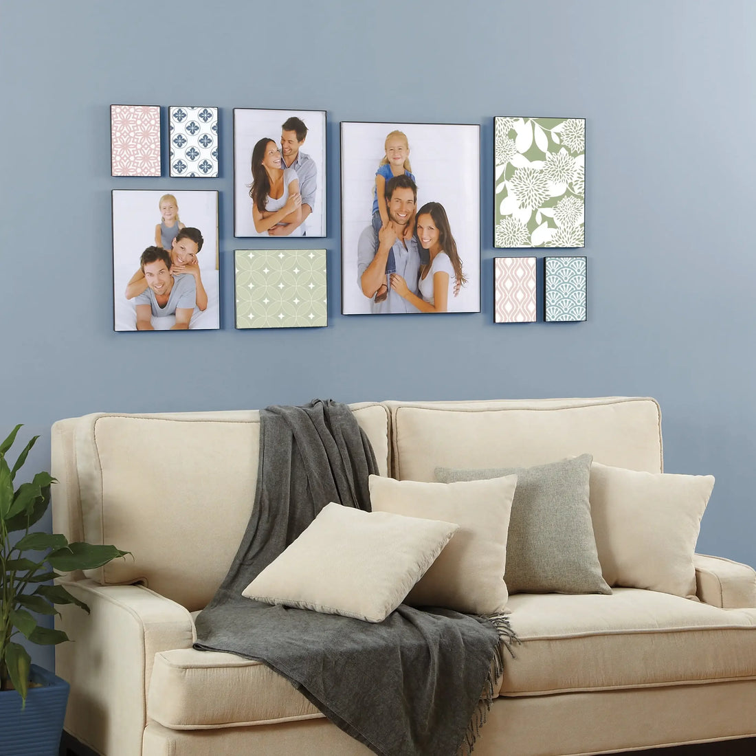 8.5x11 Front Loading Document Picture Frame, Black, Set of 3