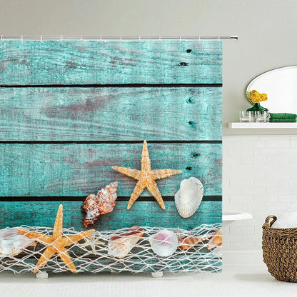 Seascape Beach Shower Curtains Bathroom Shower Curtain 3D Fabric Shower Curtain Waterproof Shower Curtain Cortina de Ducha