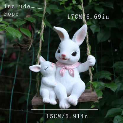 1pc Creative Climbing Rope Squirrel Figurine - Perfect forGarden &amp; Outdoor Decoration!