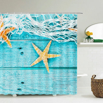 Seascape Beach Shower Curtains Bathroom Shower Curtain 3D Fabric Shower Curtain Waterproof Shower Curtain Cortina de Ducha