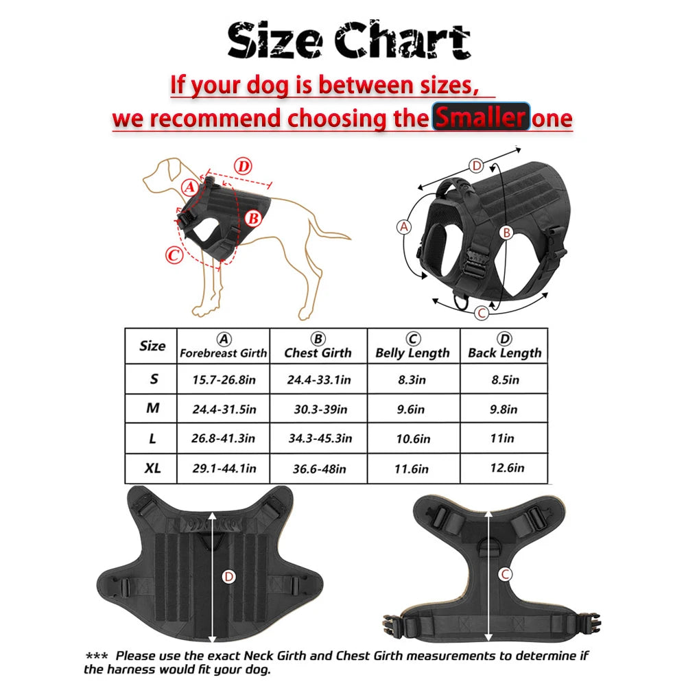 Tactical Dog Harness &amp; Leash Set