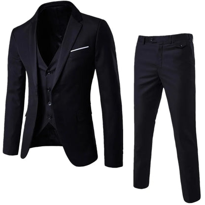 Mens Wedding Two Piece Suit Groom Best Man Slim Casual Dress