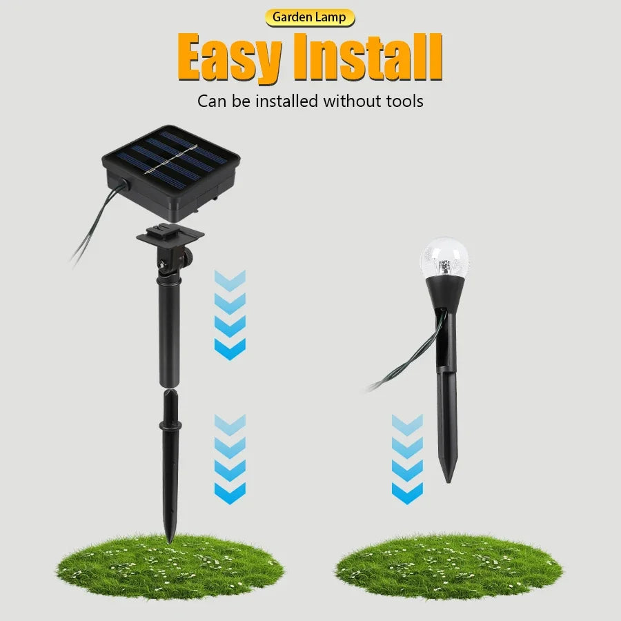 20 in 1 LED Solar String Light 8 Modes Waterproof Garden and Courtyard Lighting for Festive Parties Weddings and Decorative Lamp